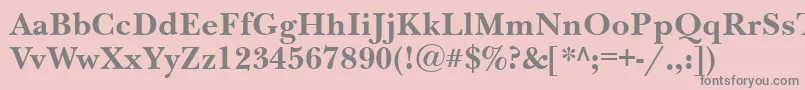 NewbaskervillegttBold Font – Gray Fonts on Pink Background