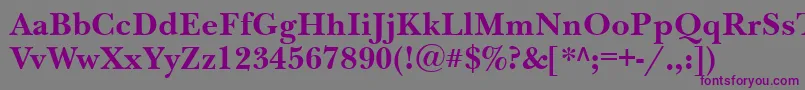 NewbaskervillegttBold Font – Purple Fonts on Gray Background