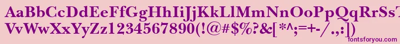 NewbaskervillegttBold Font – Purple Fonts on Pink Background