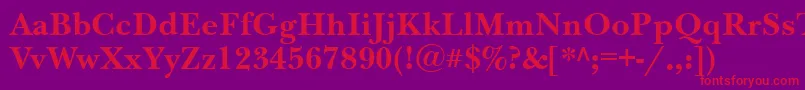 NewbaskervillegttBold Font – Red Fonts on Purple Background