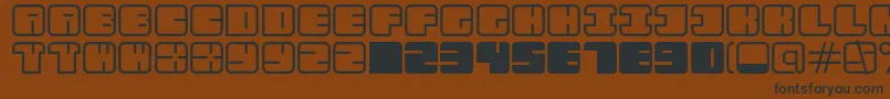 AarRegular Font – Black Fonts on Brown Background