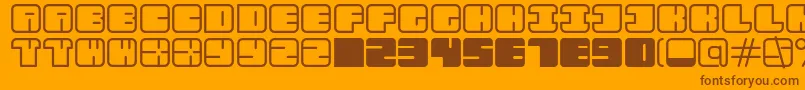 AarRegular Font – Brown Fonts on Orange Background