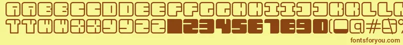 AarRegular Font – Brown Fonts on Yellow Background