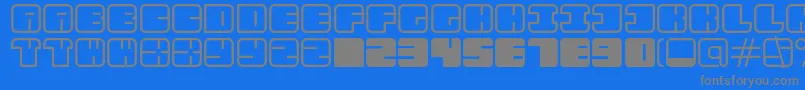 AarRegular Font – Gray Fonts on Blue Background