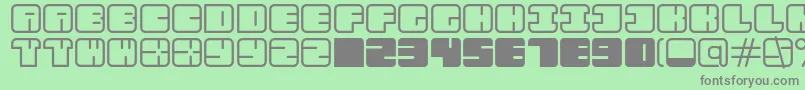 AarRegular Font – Gray Fonts on Green Background