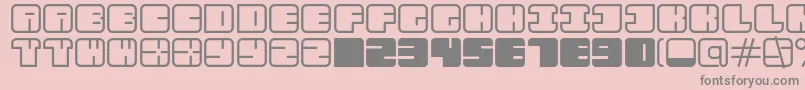 Fonte AarRegular – fontes cinzas em um fundo rosa