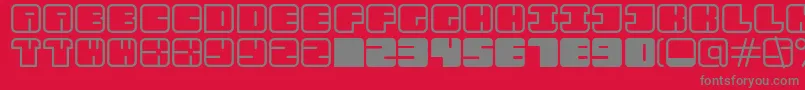 AarRegular Font – Gray Fonts on Red Background