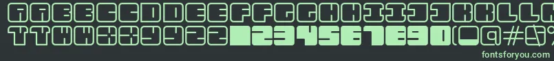 AarRegular Font – Green Fonts on Black Background