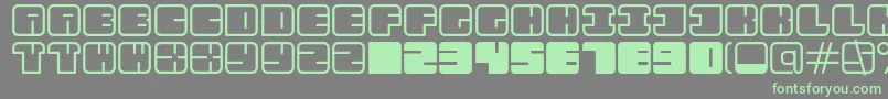 AarRegular Font – Green Fonts on Gray Background