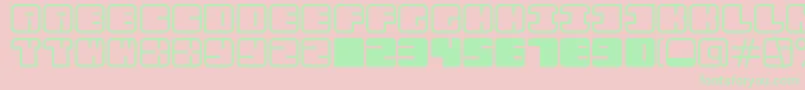 AarRegular Font – Green Fonts on Pink Background