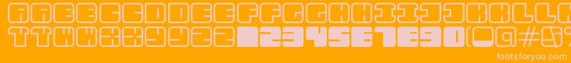 Police AarRegular – polices roses sur fond orange