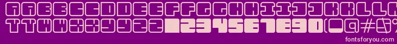 AarRegular Font – Pink Fonts on Purple Background