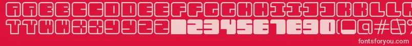 AarRegular Font – Pink Fonts on Red Background