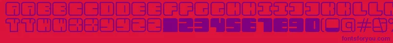 AarRegular Font – Purple Fonts on Red Background