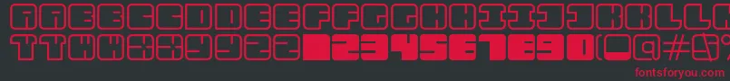 AarRegular Font – Red Fonts on Black Background