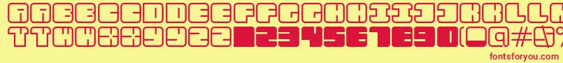 AarRegular Font – Red Fonts on Yellow Background