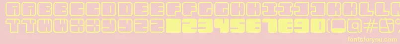 AarRegular Font – Yellow Fonts on Pink Background