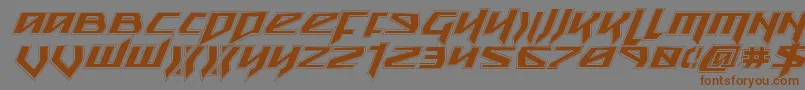 Snubfighterai Font – Brown Fonts on Gray Background