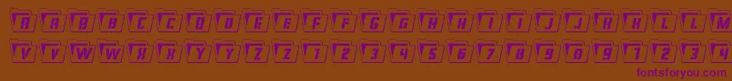 Eyesonlyoutcond Font – Purple Fonts on Brown Background