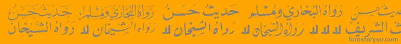 フォントMcsHadeith2 – オレンジの背景に灰色の文字