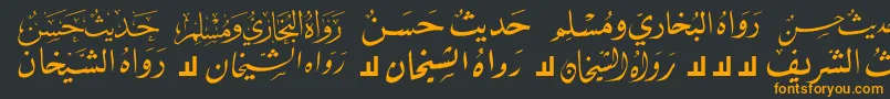 フォントMcsHadeith2 – 黒い背景にオレンジの文字