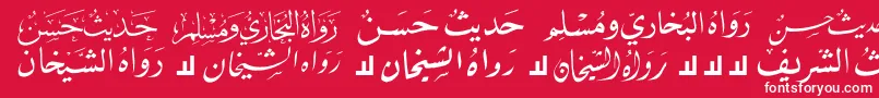 McsHadeith2 Font – White Fonts on Red Background