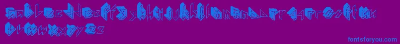 フォントMathbook – 紫色の背景に青い文字