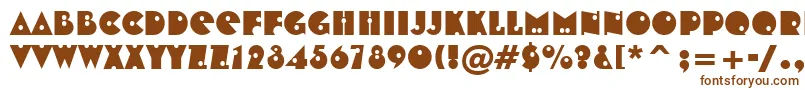 ShotgunBt-fontti – ruskeat fontit valkoisella taustalla