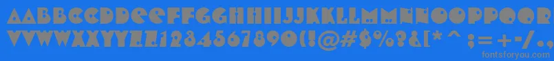 ShotgunBt-Schriftart – Graue Schriften auf blauem Hintergrund