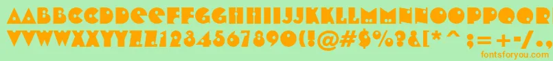 ShotgunBt Font – Orange Fonts on Green Background