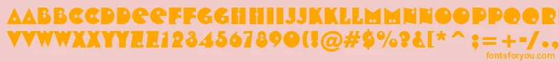 ShotgunBt Font – Orange Fonts on Pink Background