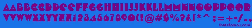 ShotgunBt Font – Purple Fonts on Blue Background