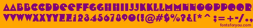 ShotgunBt Font – Purple Fonts on Orange Background