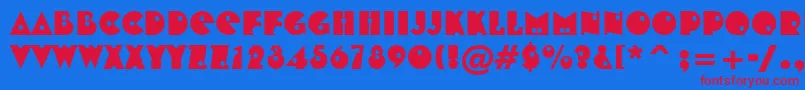 ShotgunBt-fontti – punaiset fontit sinisellä taustalla