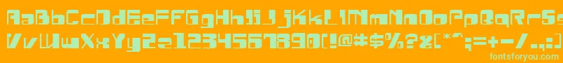 DrosselmeyerExpanded Font – Green Fonts on Orange Background