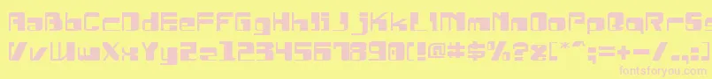 Шрифт DrosselmeyerExpanded – розовые шрифты на жёлтом фоне