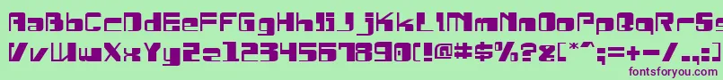 フォントDrosselmeyerExpanded – 緑の背景に紫のフォント