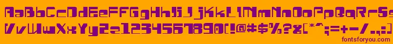 Шрифт DrosselmeyerExpanded – фиолетовые шрифты на оранжевом фоне