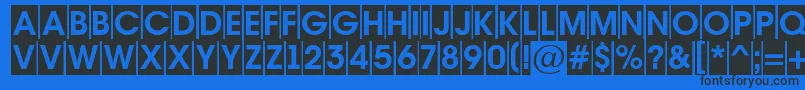 Avante5 Font – Black Fonts on Blue Background