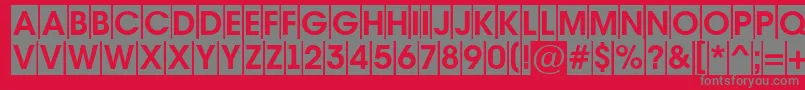 Avante5 Font – Gray Fonts on Red Background