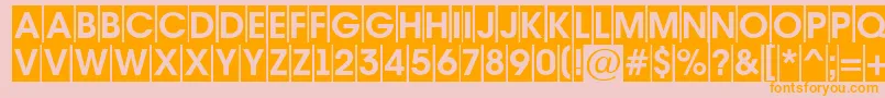 Avante5 Font – Orange Fonts on Pink Background