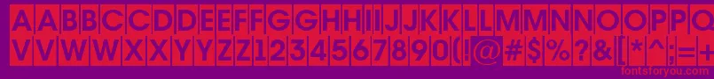 Avante5 Font – Red Fonts on Purple Background