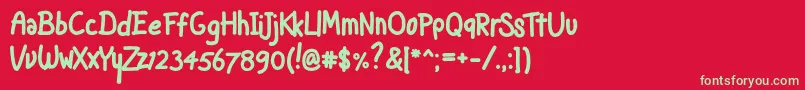 Dion Font – Green Fonts on Red Background