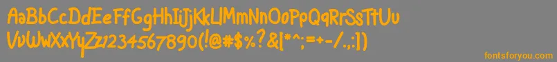 Dion Font – Orange Fonts on Gray Background