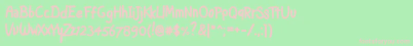 Dion Font – Pink Fonts on Green Background