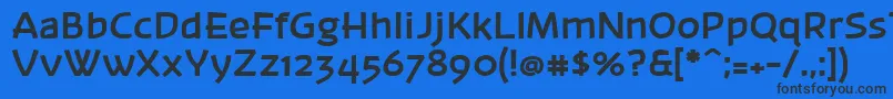 Banksb20 Font – Black Fonts on Blue Background