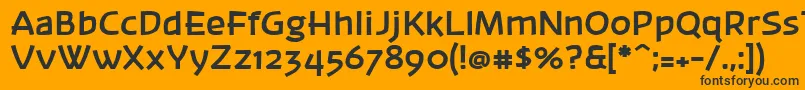 Banksb20 Font – Black Fonts on Orange Background