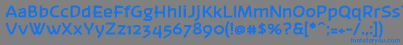 Banksb20 Font – Blue Fonts on Gray Background