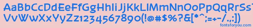 Banksb20 Font – Blue Fonts on Pink Background