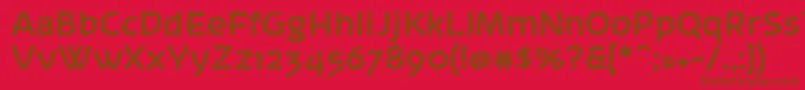 フォントBanksb20 – 赤い背景に茶色の文字